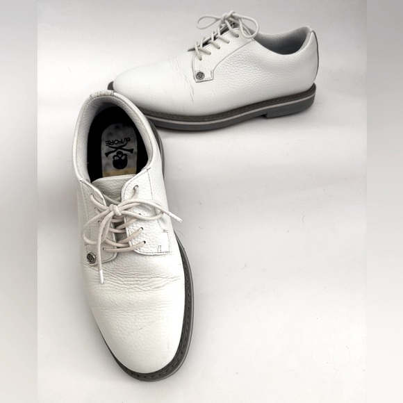 G/FORE Men's Collection Gallivanter Pebble Golf Shoes, Snow Monument, Size 7 - Picture 3 of 13
